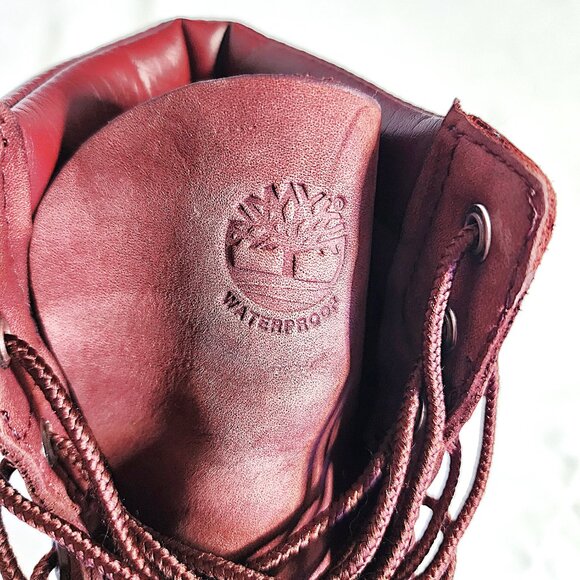 Timberland burgundy waterproof suede boots - Picture 6 of 11